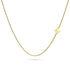 Bold Alphabet Letter Initial Charm Necklace in Gold Tone